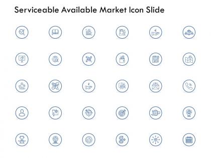Serviceable available market icon slide focus k228 ppt powerpoint presentation icon example
