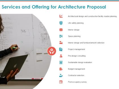 Services and offering for architecture proposal ppt powerpoint presentation infographic template