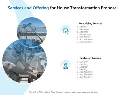 Services and offering for house transformation proposal ppt file inspiration
