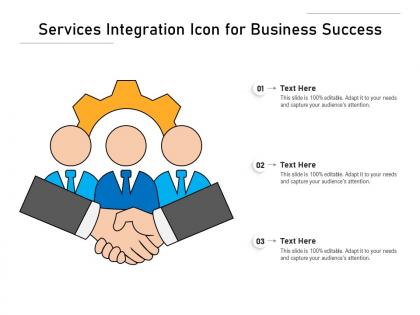 Services integration icon for business success