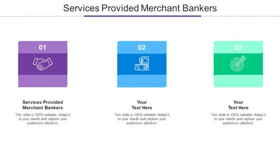 Services Provided Merchant Bankers Ppt Powerpoint Presentation File Clipart Cpb