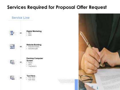 Services required for proposal offer request ppt powerpoint visual