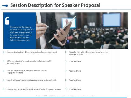 Session description for speaker proposal ppt powerpoint presentation slides
