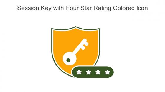 Session Key With Four Star Rating Colored Icon In Powerpoint Pptx Png And Editable Eps Format