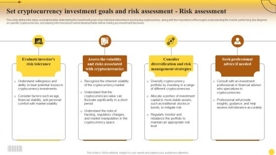 Set And Risk Assessment Risk Assessment Comprehensive Cryptocurrency Investments Fin SS