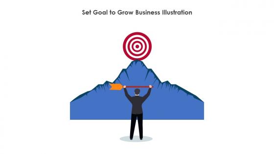 Set Goal To Grow Business Illustration
