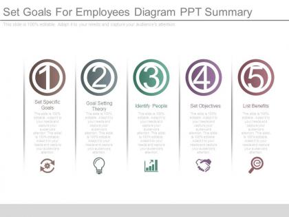 Set goals for employees diagram ppt summary