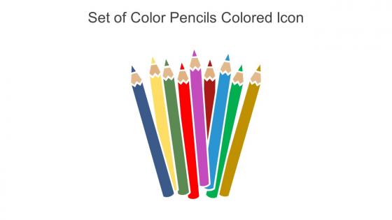 Set Of Color Pencils Colored Icon In Powerpoint Pptx Png And Editable Eps Format