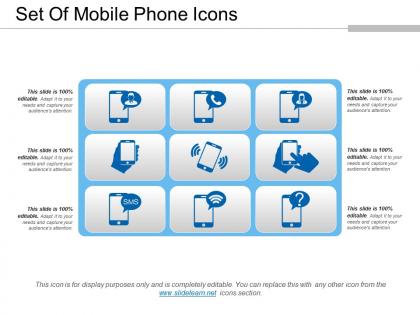 Set of mobile phone icons
