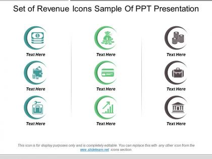 Set of revenue icons sample of ppt presentation