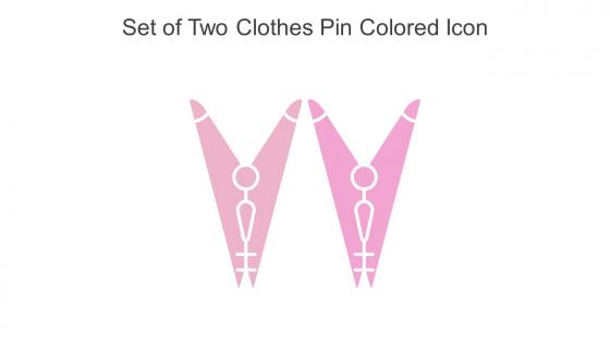 Set Of Two Clothes Pin Colored Icon In Powerpoint Pptx Png And Editable Eps Format