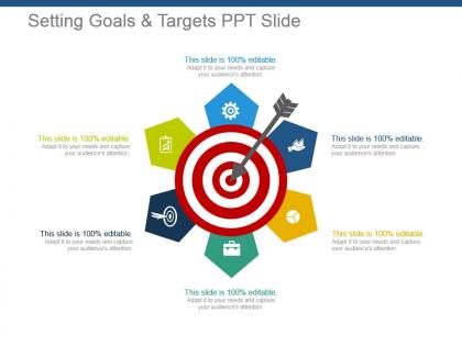 Setting goals and targets ppt slide