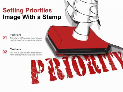 Setting priorities image with a stamp