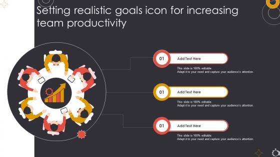 Setting Realistic Goals Icon For Increasing Team Productivity