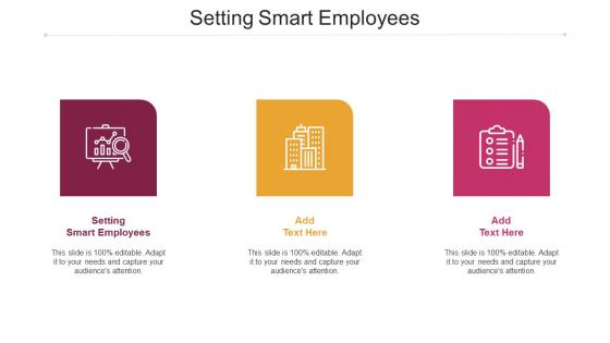 Setting Smart Employees Ppt Powerpoint Presentation Ideas Guide Cpb