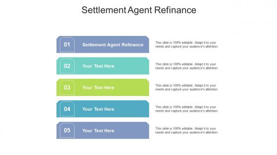 Settlement agent refinance ppt powerpoint presentation styles background cpb