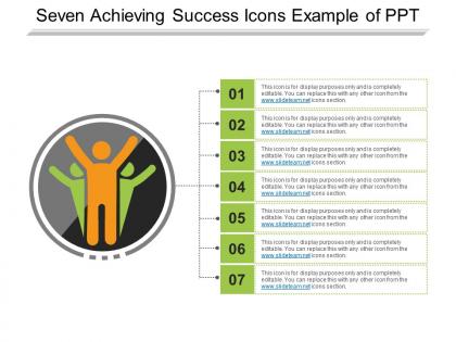 Seven achieving success icons example of ppt