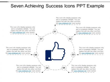 Seven achieving success icons ppt example