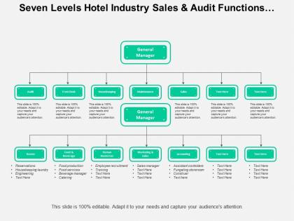 Seven levels hotel industry sales and audit functions org chart