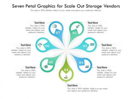 Seven petal graphics for scale out storage vendors infographic template