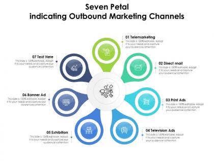 Seven petal indicating outbound marketing channels