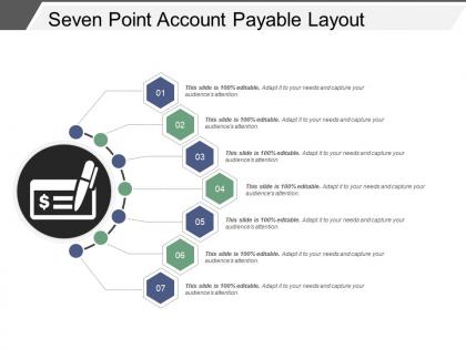Seven point account payable layout ppt diagrams