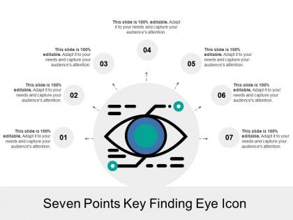 Seven points key finding eye icon