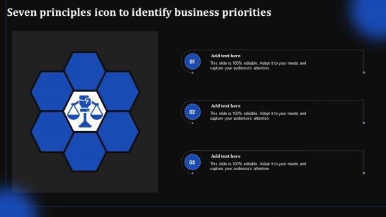 Seven Principles Icon To Identify Business Priorities