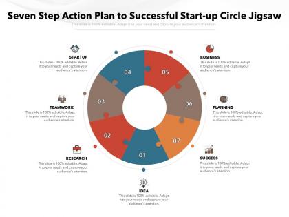 Seven step action plan to successful start up circle jigsaw