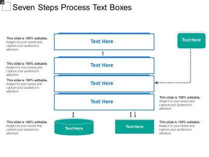 Seven steps process text boxes