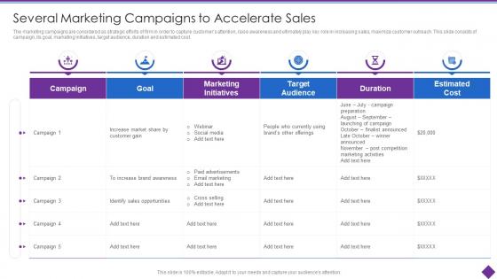 Several Marketing Campaigns To Accelerate Sales Organizational Problem Solving Tool