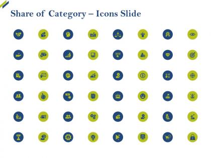 Share of category icons slide share of category ppt introduction