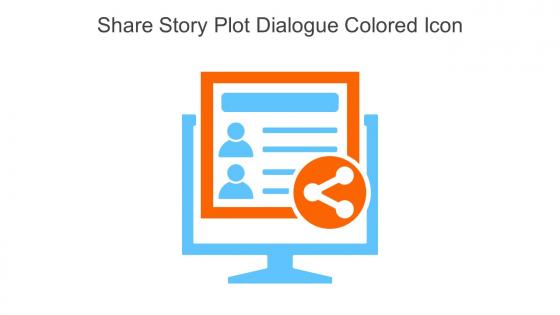 Share Story Plot Dialogue Colored Icon In Powerpoint Pptx Png And Editable Eps Format