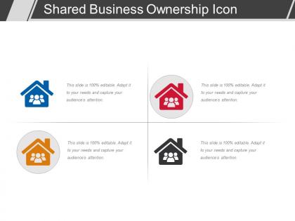 Shared business ownership icon ppt templates