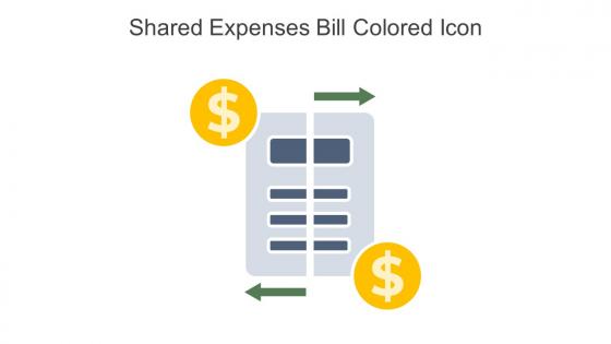 Shared Expenses Bill Colored Icon In Powerpoint Pptx Png And Editable Eps Format