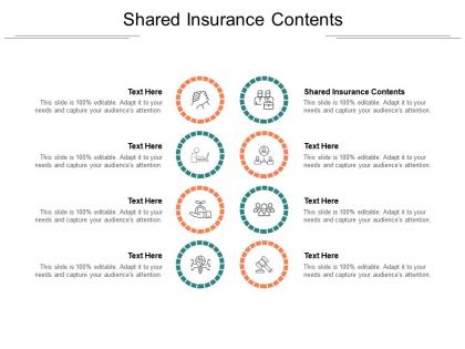 Shared insurance contents ppt powerpoint presentation model guidelines cpb