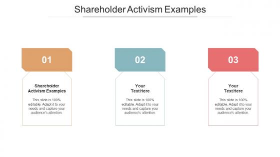 Shareholder activism examples ppt powerpoint presentation outline diagrams cpb