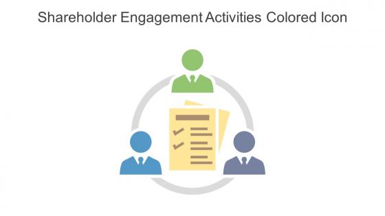 Shareholder Engagement Activities Colored Icon In Powerpoint Pptx Png And Editable Eps Format