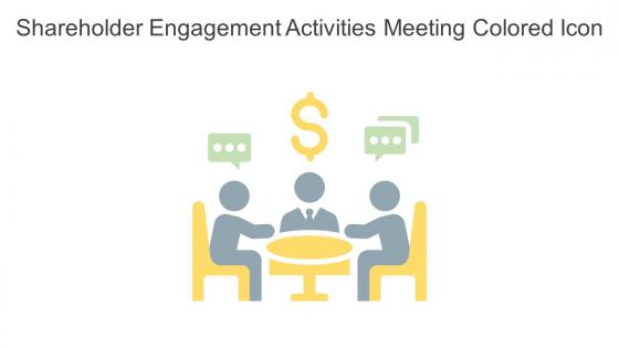 Shareholder Engagement Activities Meeting Colored Icon In Powerpoint Pptx Png And Editable Eps Format