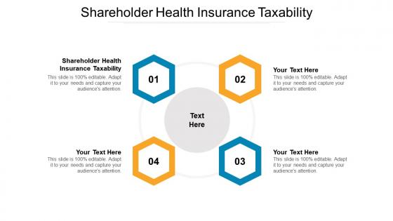 Shareholder health insurance taxability ppt powerpoint presentation inspiration examples cpb