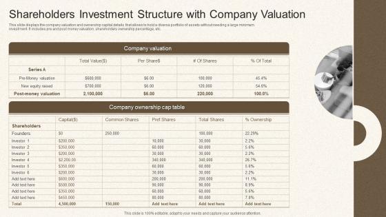 Shareholders Investment Structure With Company Valuation