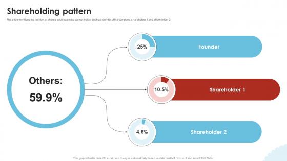 Shareholding Pattern Baby Products Provider Investor Funding Elevator Pitch Deck
