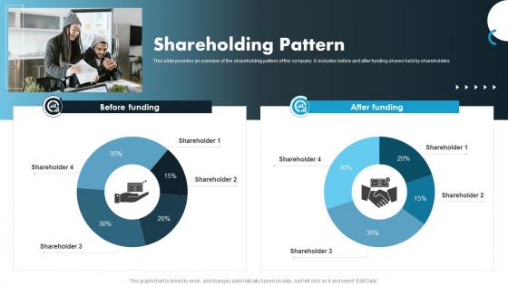 Shareholding Pattern Blue Wire Pre Seed Investor Funding Elevator Pitch Deck