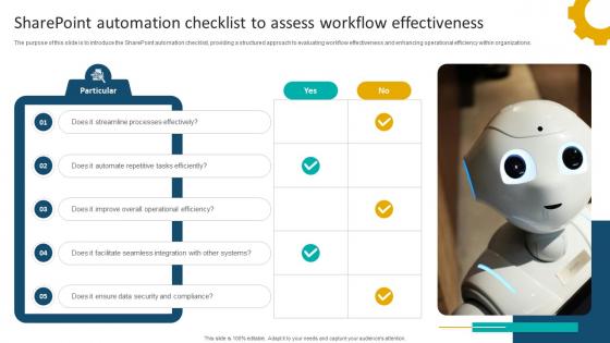 Sharepoint Automation Checklist To Assess Workflow Effectiveness