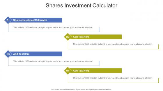 Shares Investment Calculator In Powerpoint And Google Slides Cpb