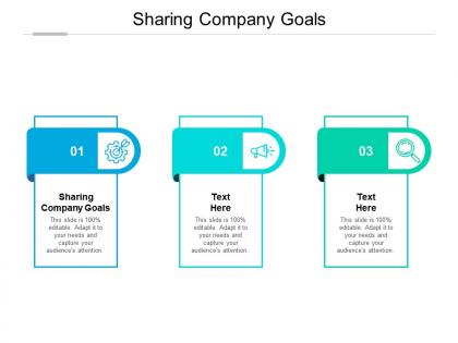 Sharing company goals ppt powerpoint presentation professional ideas cpb