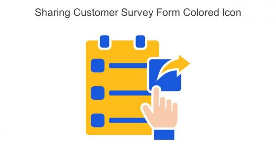 Sharing Customer Survey Form Colored Icon In Powerpoint Pptx Png And Editable Eps Format