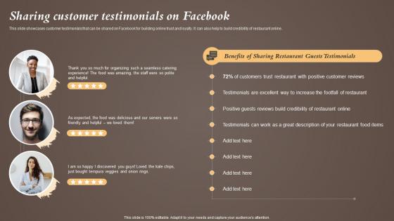 Sharing Customer Testimonials On Facebook Coffeeshop Marketing Strategy To Increase