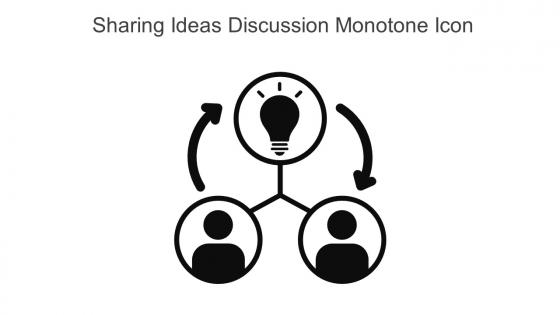 Sharing Ideas Discussion Monotone Icon In Powerpoint Pptx Png And Editable Eps Format