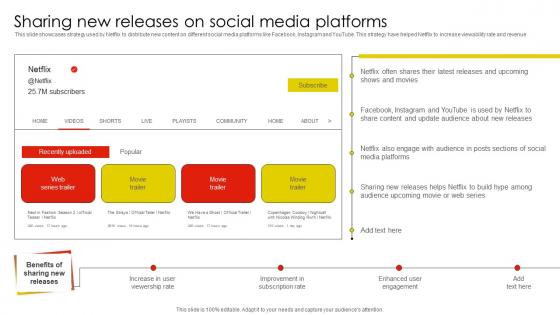 Sharing New Releases On Social Media Netflix Email And Content Marketing Strategy SS V